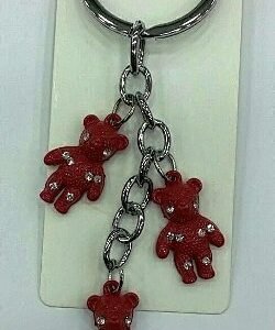 Metal Çoklu Taşlı Ayıcık Salkım Anahtarlık 280mp