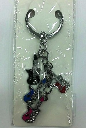 Metal Çoklu Taşlı Gitar Salkım Anahtarlık 284mp