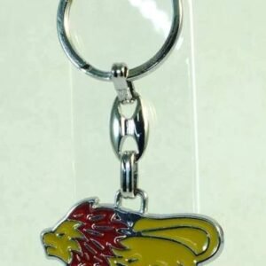 Metal Mineli Sarı Kırmızı Aslan Anahtarlık 12 Adet 9619as