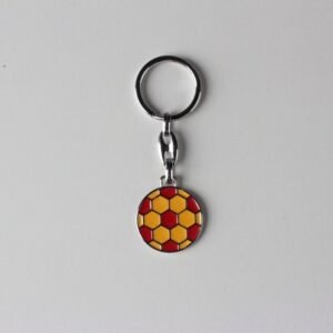 Metal Sarı Kırmızı Top Taraftar Anahtarlık 12 Adet 334mp