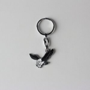 Metal Siyah Beyaz Kartal Taraftar Anahtarlık 12 Adet 330mp