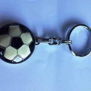 Metal Siyah Beyaz Top Anahtarlık 12 Adet 360mp