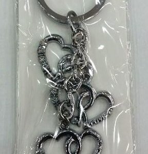 Metal Taşlı Salkım Kalp Anahtarlık 8001as