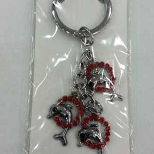 Metal Taşlı Salkım Yunus Anahtarlık 8002as