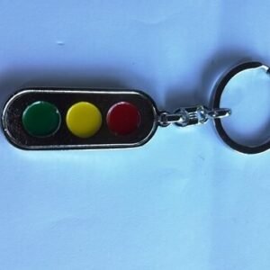 Metal Trafik Lambası Işığı Anahtarlık 12 Adet 366mp