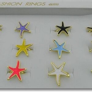 Mineli Ayarli Deniz Yildizi Yuzuk 12 Adet 4369tb