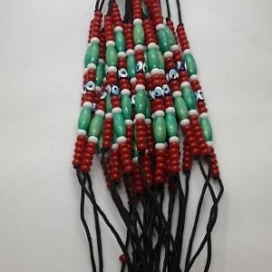 Nazar Boncuklu İpli Kırmızı Boncuk Bileklik 25 Adet 3982mp