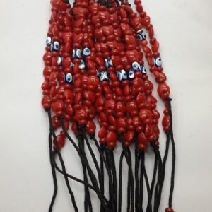 Nazar Boncuklu İpli Kırmızı Kalp Boncuk Bileklik 25 Adet 3980mp