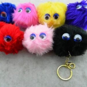 Oynar Gözlü Ponpon Anahtarlık 12 Adet 7820as