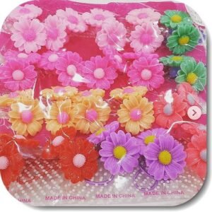 Papatya Figurlu Cocuk Lastik Toka 20 Cift 5928mp