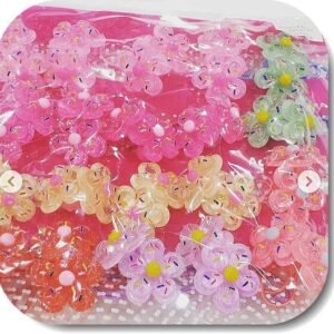 Papatya Figurlu Cocuk Lastik Toka 20 Cift 5945mp