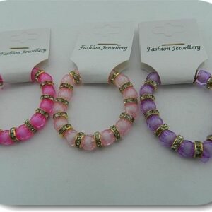 Renkli Boncuklu Cocuk Bileklik 12 Adet 2868tb