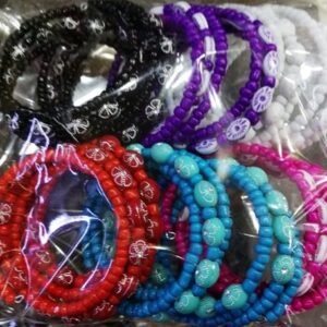 Renkli Boncuklu Çocuk Bileklik 12 Adet 1464mp