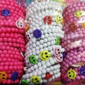 Renkli Boncuklu Emojili Çocuk Bileklik 24 Adet 1460mp