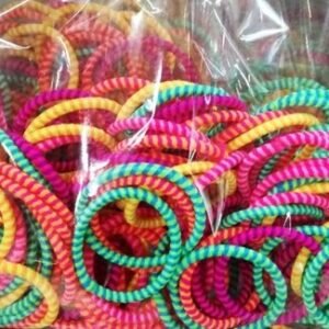 Renkli Çocuk Lastik Toka 100 Adet 2959mp