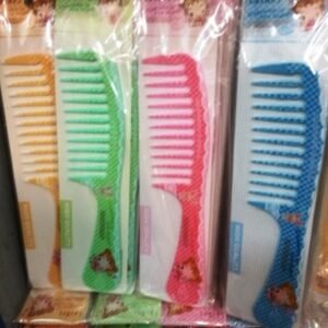 Renkli Desenli Plastik Bayan Tarak 12 Adet 1471mp