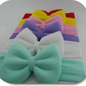 Renkli Fiyonklu Bebek Sac Bandi 6 Adet 4094tb