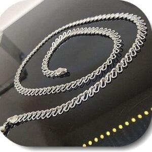 Rodyum Kaplama 50 cm Zincir Kolye 2 Adet 363eb