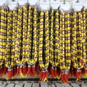 Sarı Kırmızı Fildişi Kolye 12 Adet 1721mp