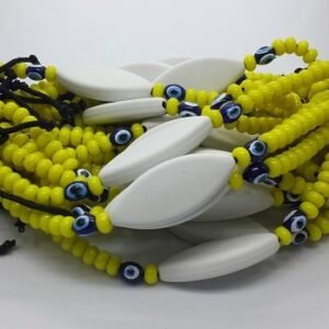 Sarı Renk İsim Yazılan Boncuk Bileklik 25 Adet 3946mp