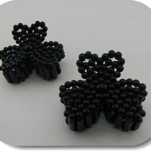 Siyah Incili Fiyonk Mandal Toka 12 Adet 4180ab