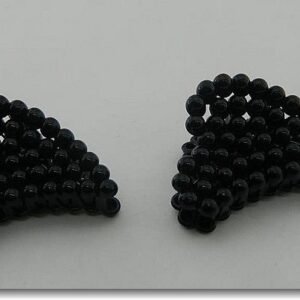 Siyah Incili Kalpli Mandal Toka 12 Adet 4182ab