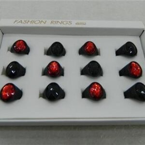 Siyah Oval Tasli Erkek Yuzuk 12 Adet 5369mp