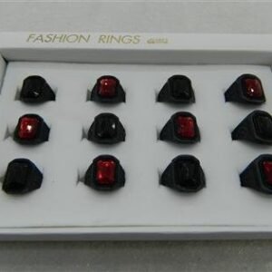 Siyah Tasli Erkek Yuzuk 12 Adet 5368mp