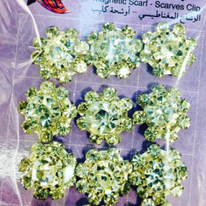 Taşlı Mıknatıslı Şal Eşarp Klipsi 12 Adet 2843mp