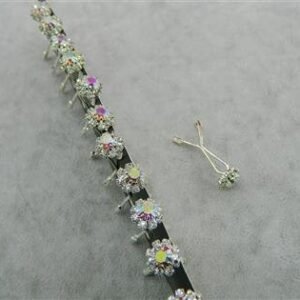 Taşlı Papatya Eşarp Klipsi 12 Adet 2167mp