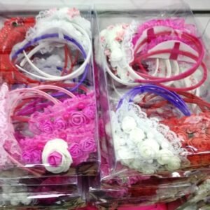 Tüllü Çiçekli Taç 12 Adet 1350mp