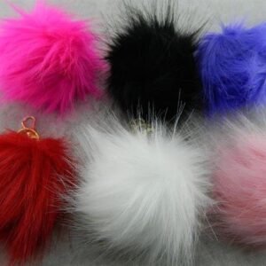 Tüylü Ponpon Anahtarlık 12 Adet 5975as