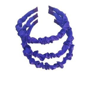 12 Adet 1 Cm Mor Renk Saten Büzgülü Taç