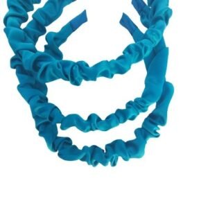 12 Adet 1 Cm Petrol Mavi Renk Saten Büzgülü Taç