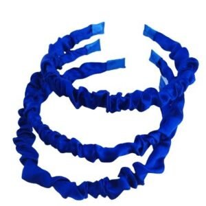 12 Adet 1 Cm Lacivert Renk Saten Büzgülü Taç