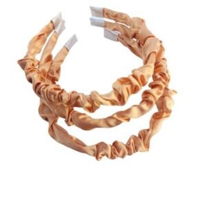 12 Adet 1 Cm Hardal Renk Saten Büzgülü Taç