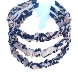 12 Adet 1 Cm Leopar Renk Saten Büzgülü Taç