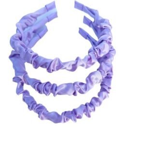 12 Adet 1 Cm Lila Renk Saten Büzgülü Taç