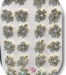 Zirkon Tasli Cicek Kupe 12 Cift 616sb