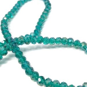 6 Mm Basık Kristal Cam Boncuk Janjanlı Çimen Yeşili Renk