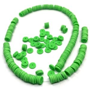 Fimo Boncuk 6 Mm Neon Yeşil Renk, Takı Malzemesi