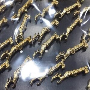 Altın Rengi Atatürk İmza Yaka Rozeti 30 Adet 8434as