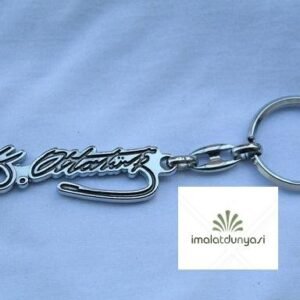 Mineli Krom Atatürk İmza Anahtarlık 345as