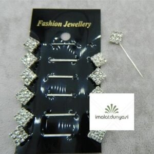 Taşlı Şal Eşarp Başörtüsü İğnesi 12 Adet 1845as