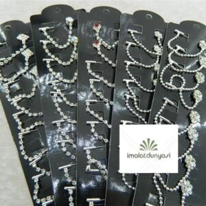 Zincirli Eşarp İğnesi 12 Adet 1859as