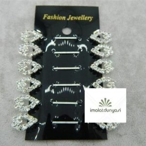 Taşlı Şal Eşarp Başörtüsü İğnesi 12 Adet 1842as