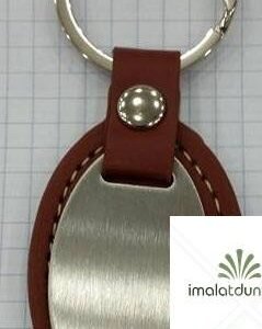 Metal Boş Oval Derili Anahtarlık 558as