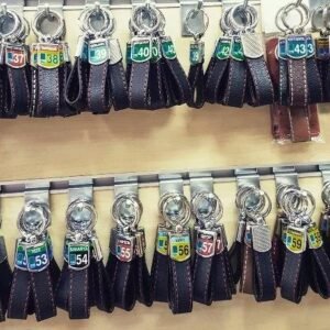 Deri İl Plaka Anahtarlık 12 Adet 9583as