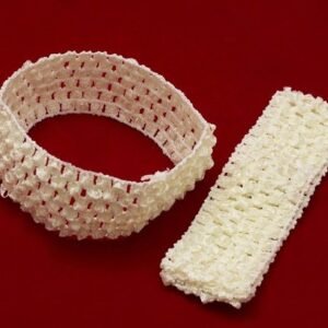 Fileli Krem Çocuk Alın Saç Bandı 12 Adet 1996as