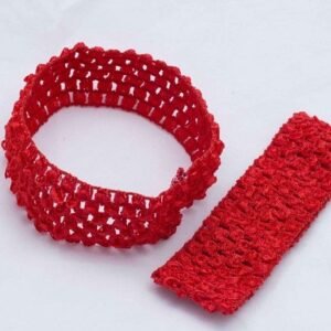 Fileli Kırmızı Çocuk Alın Saç Bandı 12 Adet 1997as